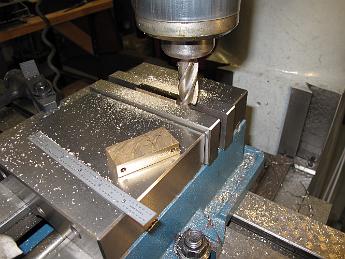  9-Sept-09 Machining one-half of the Bronze eccentric strap.